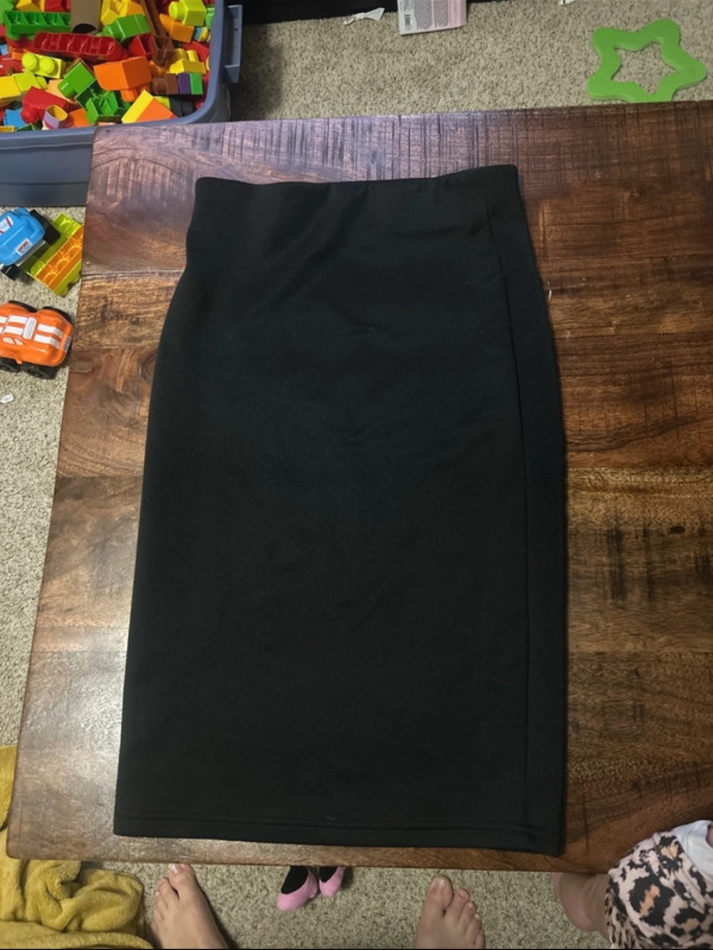Sequin Hearts Black Pencil Skirt - Sleek Office to Evening